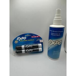 Expo Dry Erase Marker/Whiteboard Cleaner Bundle NEW